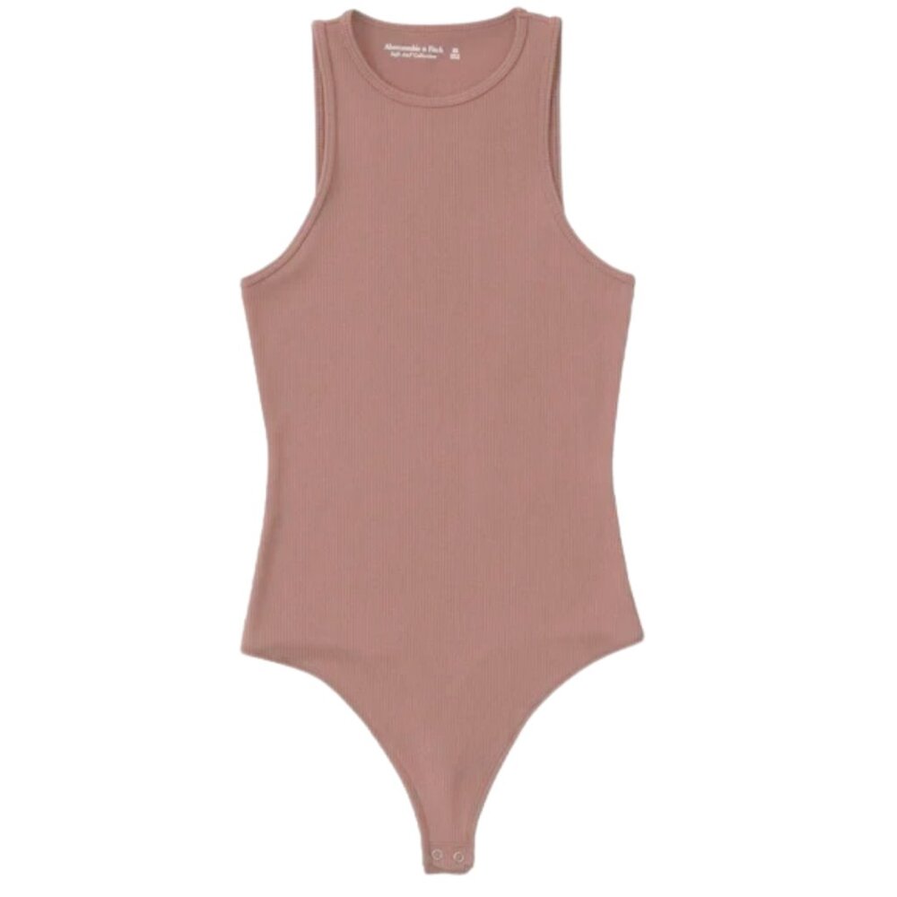 Abercrombie and Fitch Brown Ribbed Bodysuit Tank Size Medium